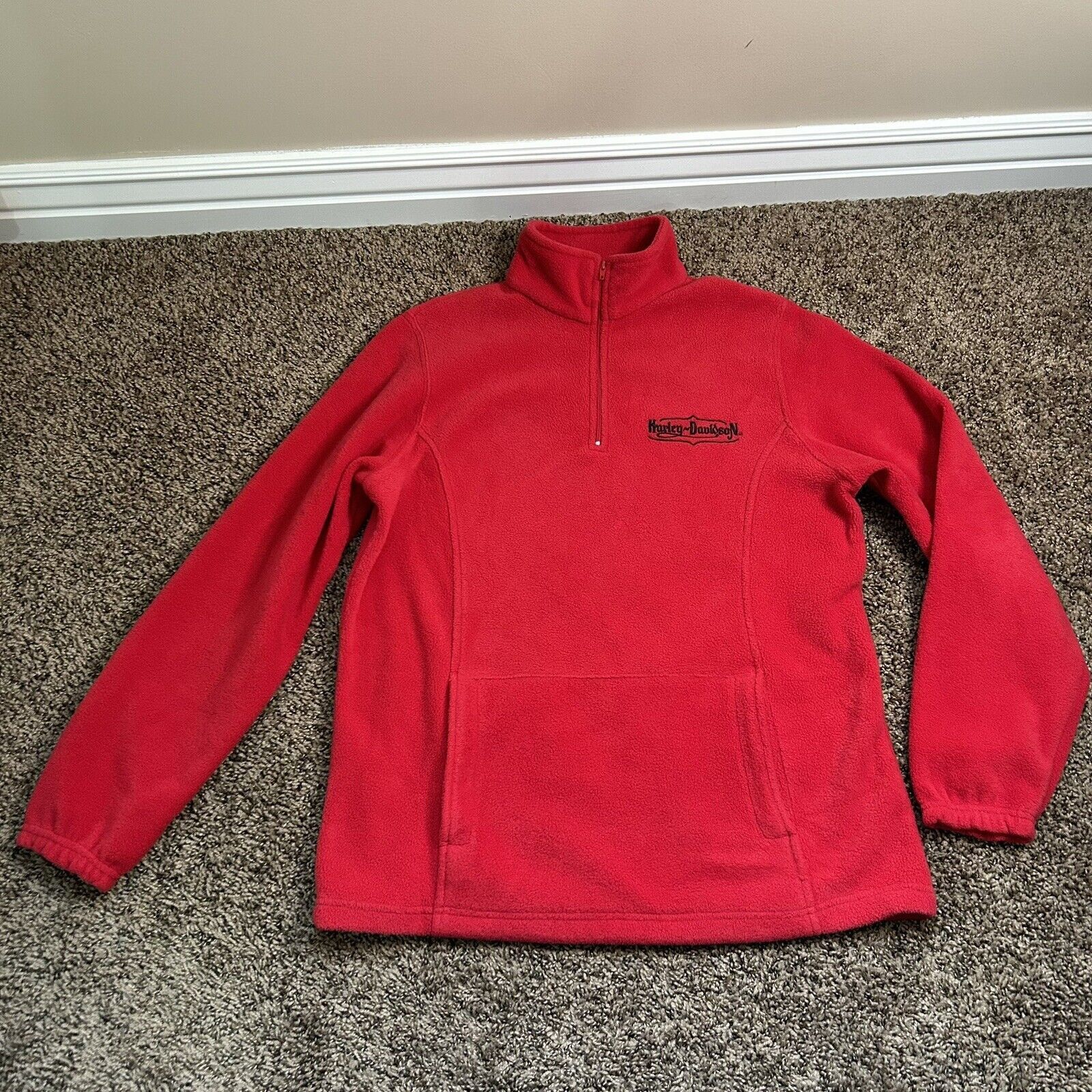 Harley Davidson Harley Davidson Women's 1/4 Zip Fleece/ Jacket size Large Size L / US 10 / IT 46 - 3 Thumbnail