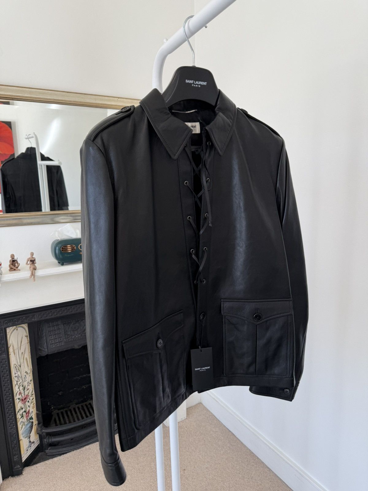 Saint Laurent Paris SS19 Saint Laurent Runway Lamb Leather Jacket Size US M / EU 48-50 / 2 - 3 Thumbnail