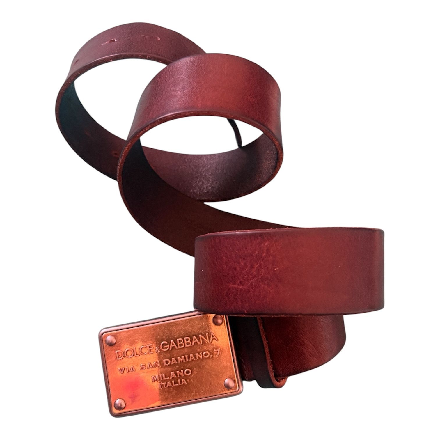 Dolce and gabbana leather brown belt via san damiano 34