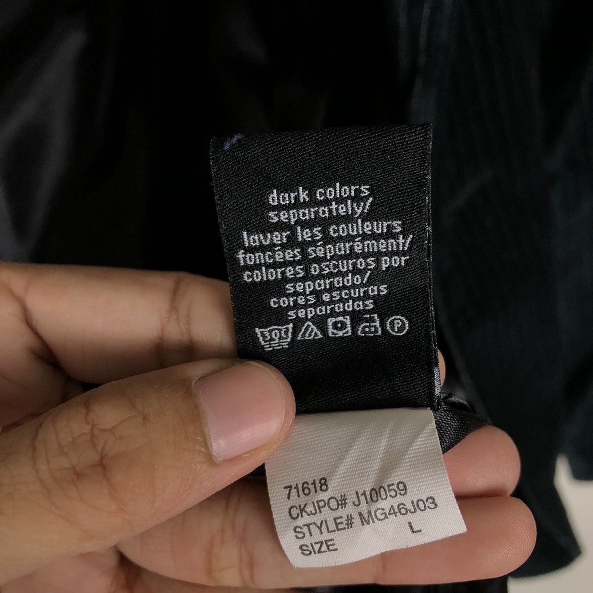 Calvin Klein × Japanese Brand × Vintage 📌Cropped Biker Velvet Jacket Calvin Klein Jeans Striped Size US L / EU 52-54 / 3 - 21 Thumbnail