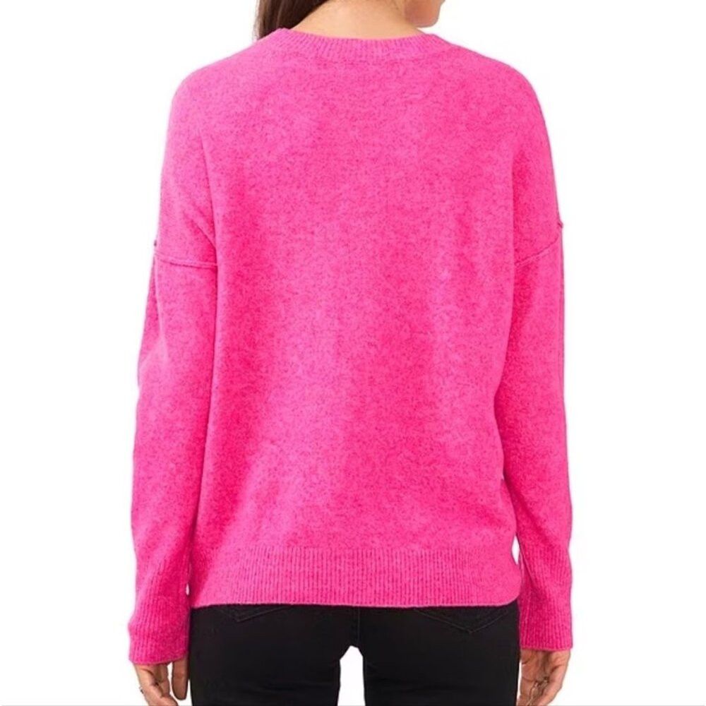 Vince Camuto NWT New Vince Camuto Pink Center Seam Crewneck Sweater Size Size S / US 4 / IT 40 - 2 Thumbnail