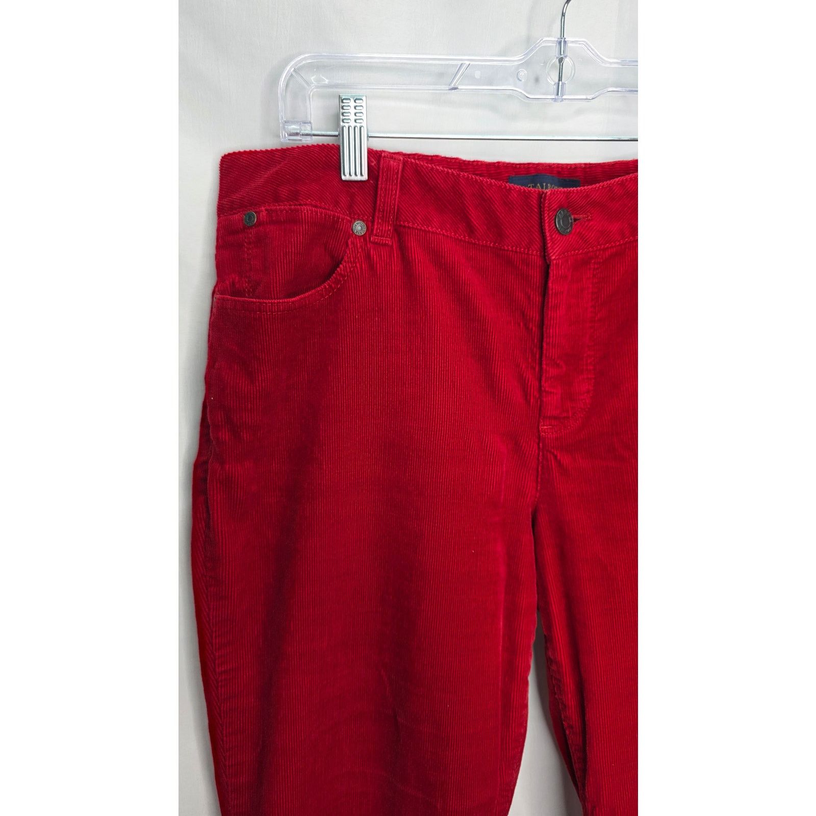 Other Talbots Red Classic Wide Leg Curvy Corduroy Women's Pants Size 35" - 4 Thumbnail