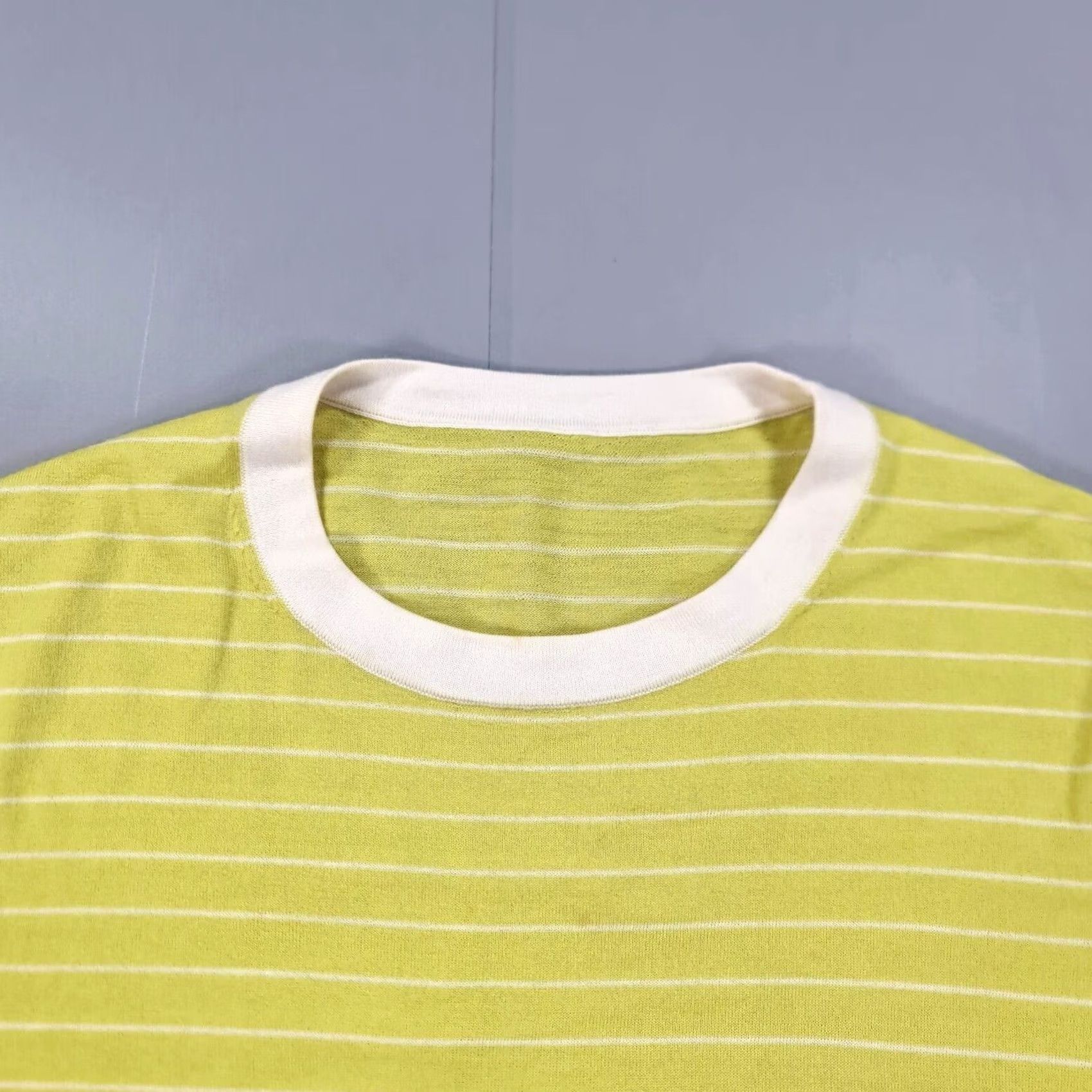 Vintage Rumere Womens T Shirt Striped 40 Medium Wool Crew Neck Short Sleeve Ringer Lightweight Casual Vintage: No (omit vintage) Size S / US 4 / IT 40 - 2 Thumbnail