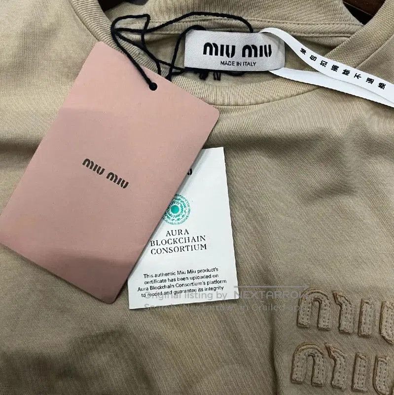 Miu Miu Miu Miu Brown Cotton Women's Sweatshirt . Size XS / US 0-2 / IT 36-38 - 3 Thumbnail