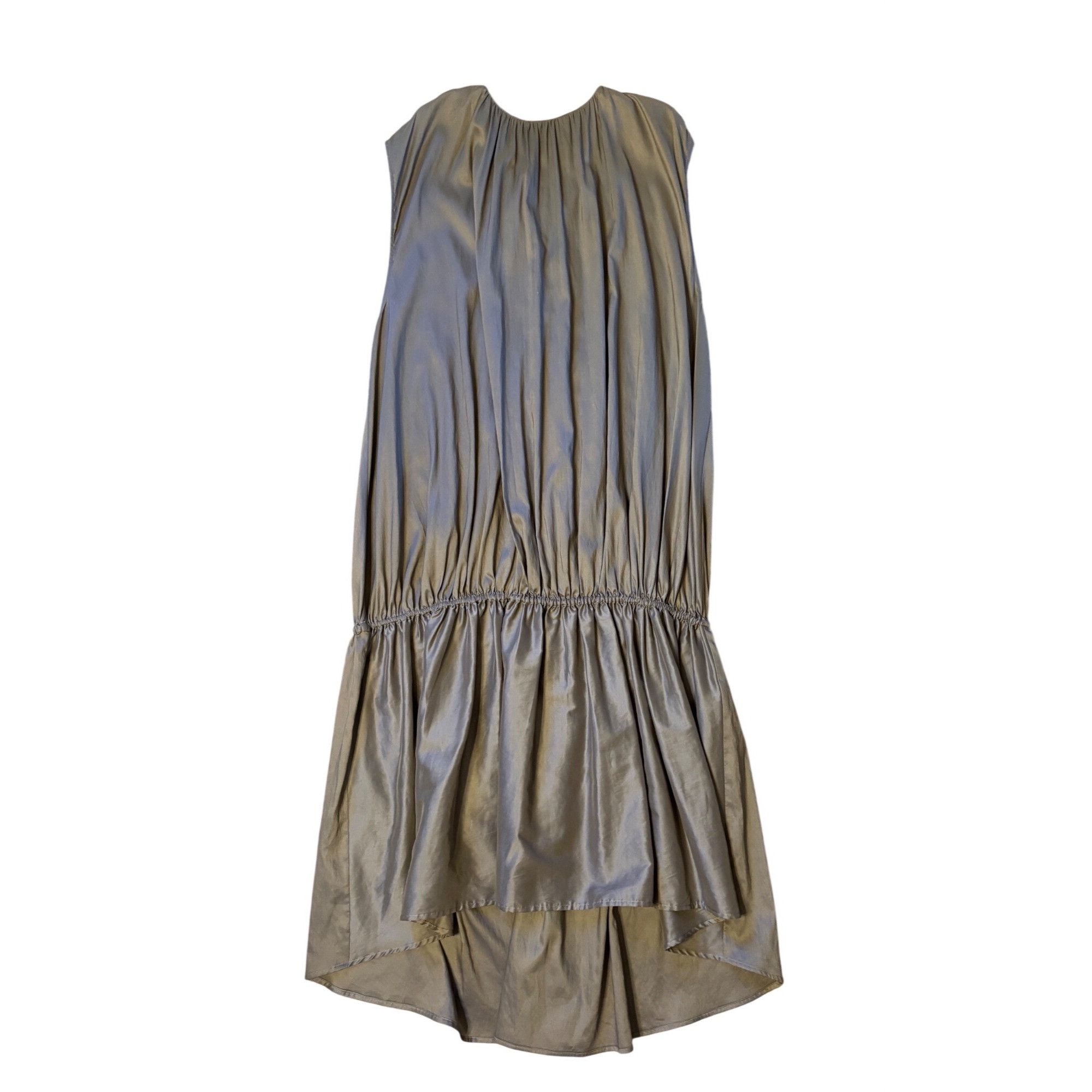 Toteme $490 Toteme L Pretoria Maxi Dress Green Drop Waist Lagenlook Size L / US 10 / IT 46 - 6 Thumbnail