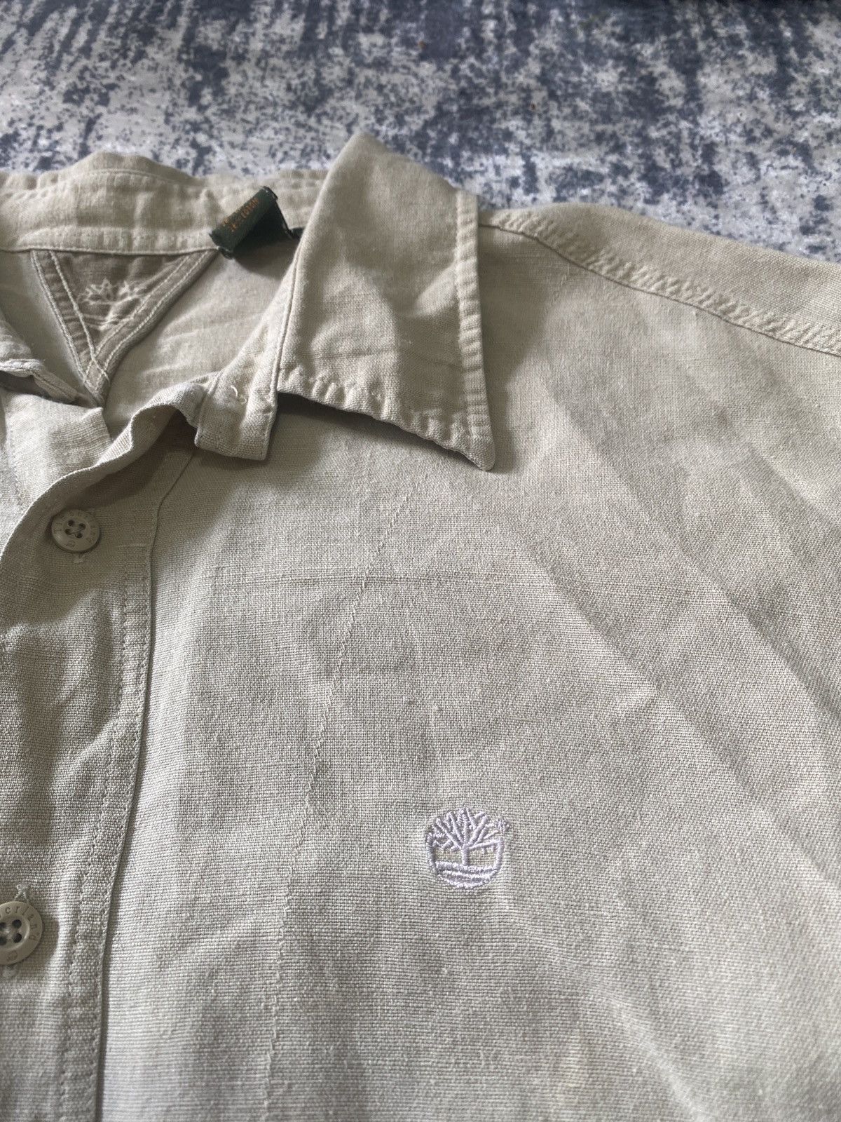 Timberland Vintage timberland linen short sleeve shirt button up Size US XL / EU 56 / 4 - 5 Thumbnail