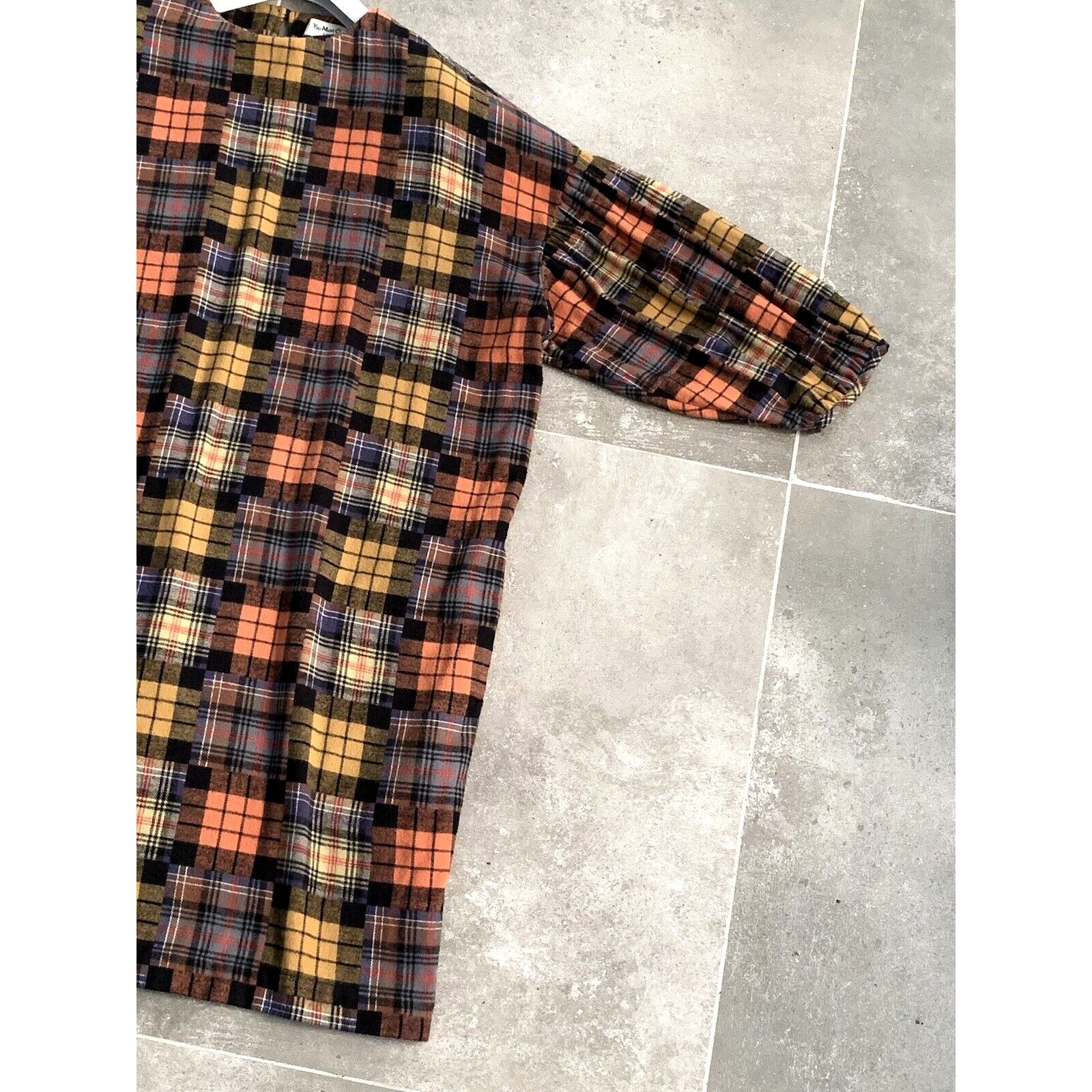 Designer × YMC OVERSIZED Womens YMC Ballon Sleeves Checked Dress Tunic SZ M Size M / US 6-8 / IT 42-44 - 6 Thumbnail