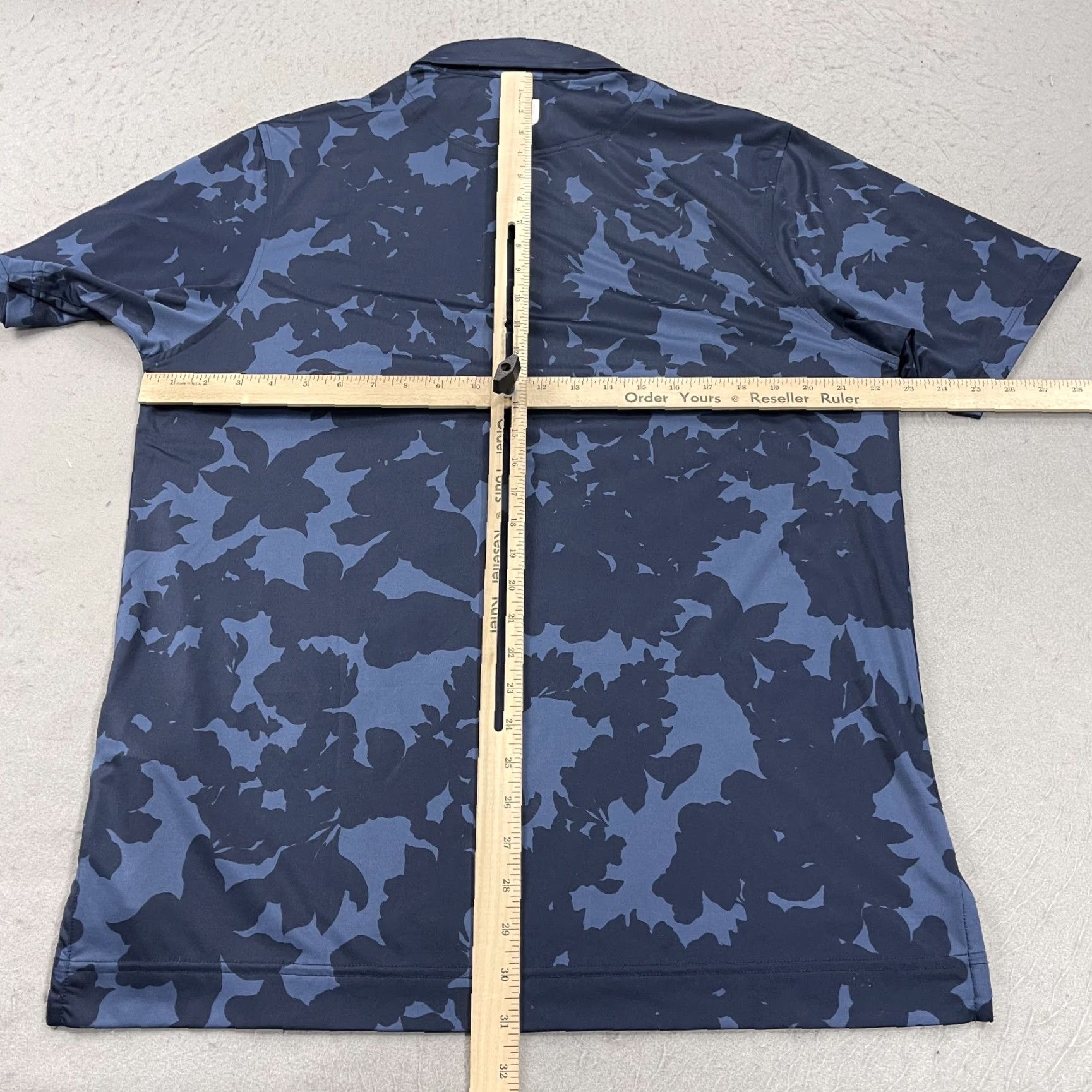 Footjoy FootJoy Polo Shirt Mens M Blue Floral Stretch Logo Golf Shirt Size US M / EU 48-50 / 2 - 7 Thumbnail