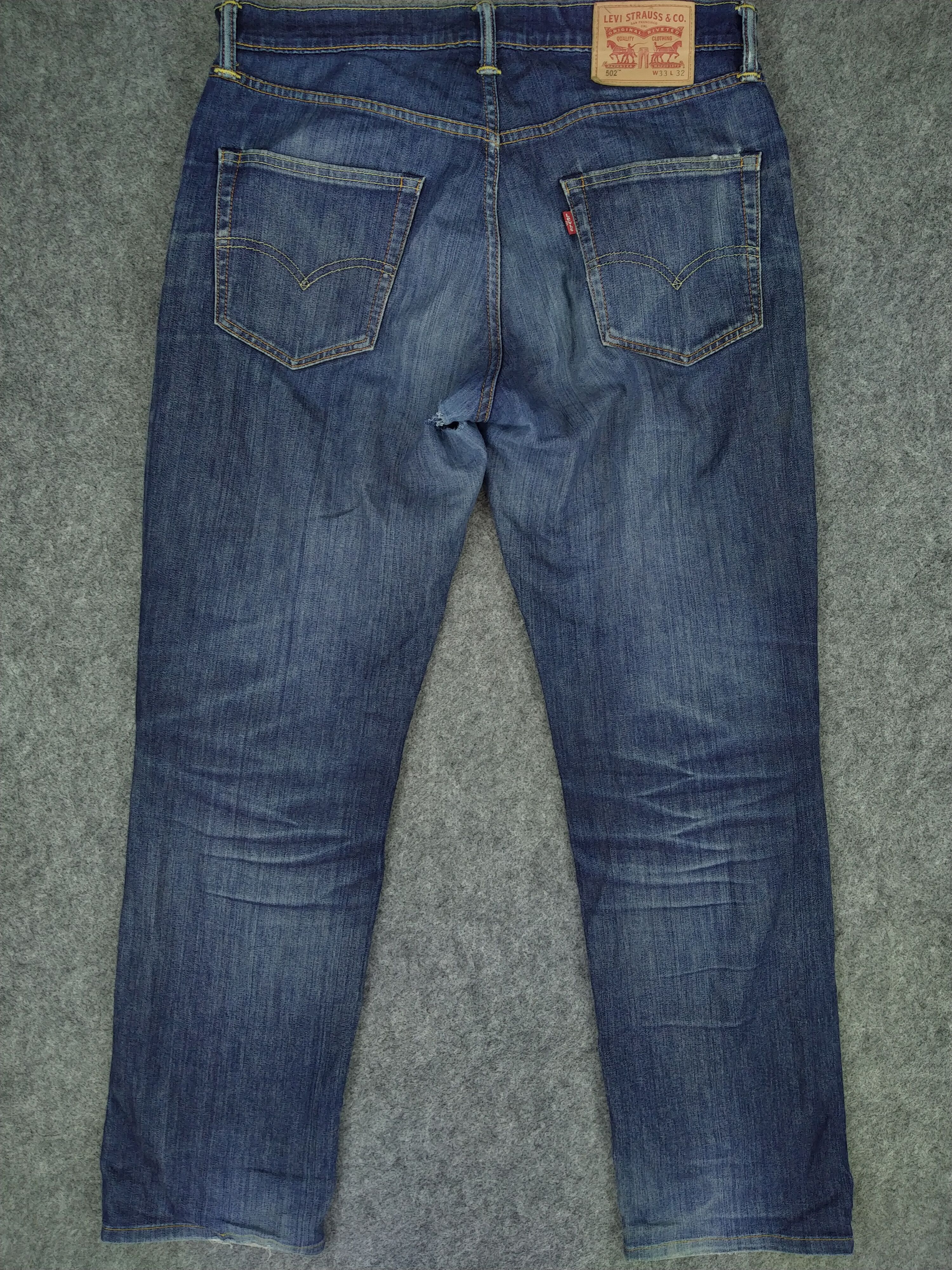 Levi's Levi's 502 Distressed 35x30.5 Denim -JN320 Size US 35 - 2 Thumbnail
