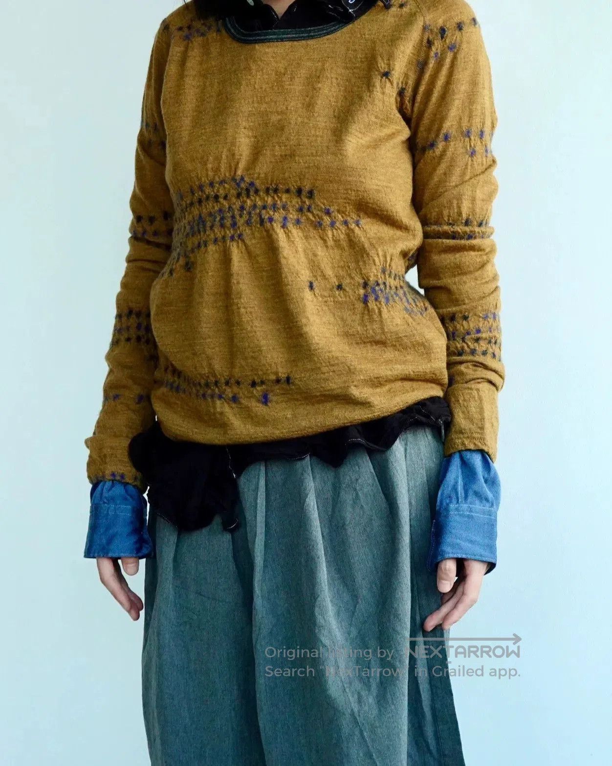 Kapital Kapital Wool Long T-Shirt with Indigo Dye. Size US M / EU 48-50 / 2 - 1 Thumbnail