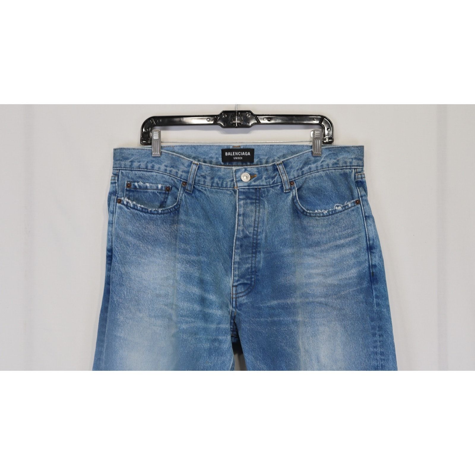 Balenciaga o1rshd1 Japanese Indigo Denim Normal Fit Pants Electric Blue Size US 32 / EU 48 - 2 Thumbnail