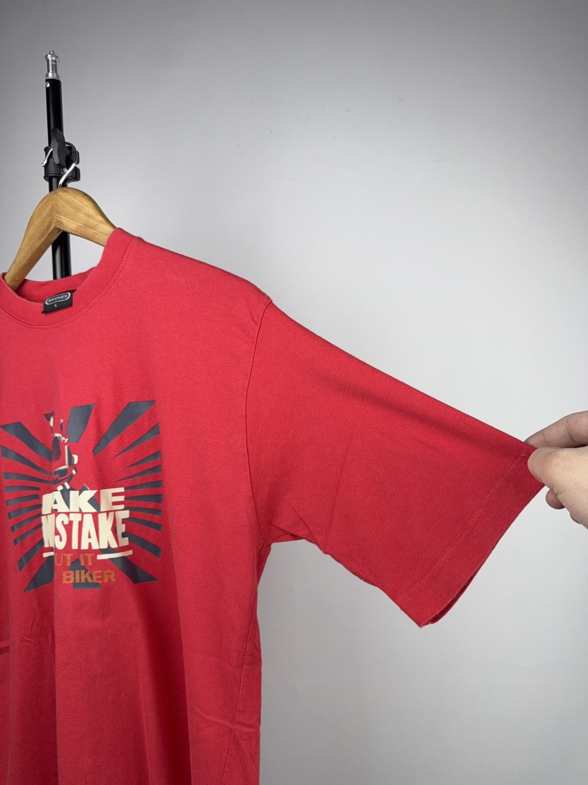 Vintage Biker Moto Graphic Tee Make No Mistake Rider Shirt Size US L / EU 52-54 / 3 - 6 Thumbnail