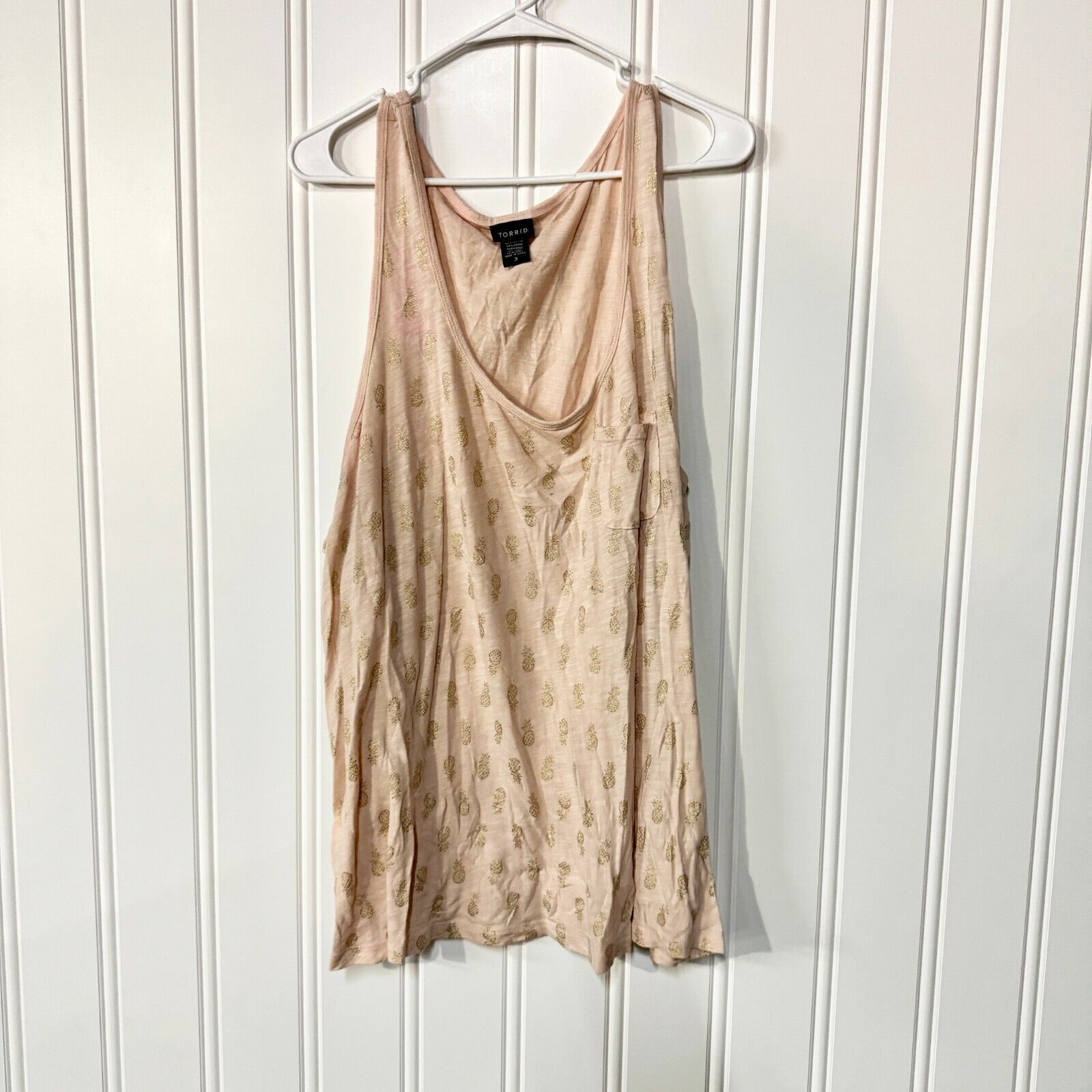 Other Torrid Tank 3/XXL Pineapple Tank Top Round Neck Sleeveless Size 3XL / US 20-22 - 1 Thumbnail