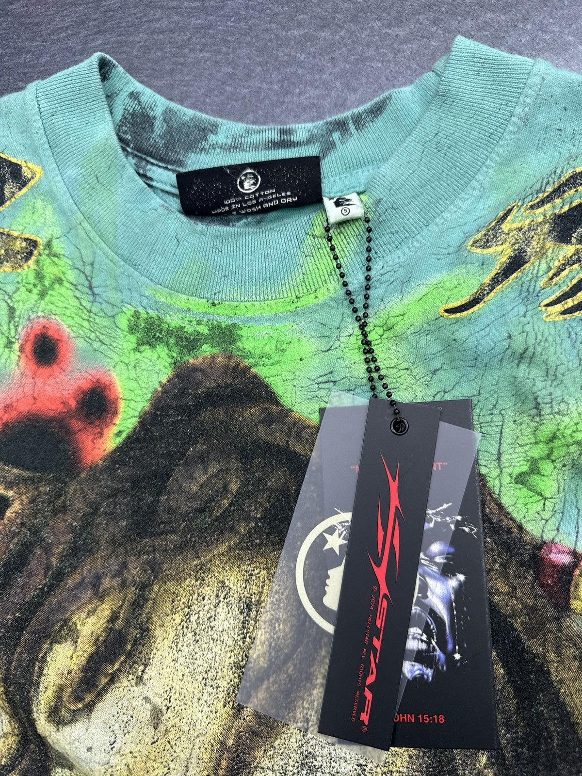 HELLSTAR Hellstar Tye Dye Rasta T-Shirt Size US S / EU 44-46 / 1 - 3 Thumbnail