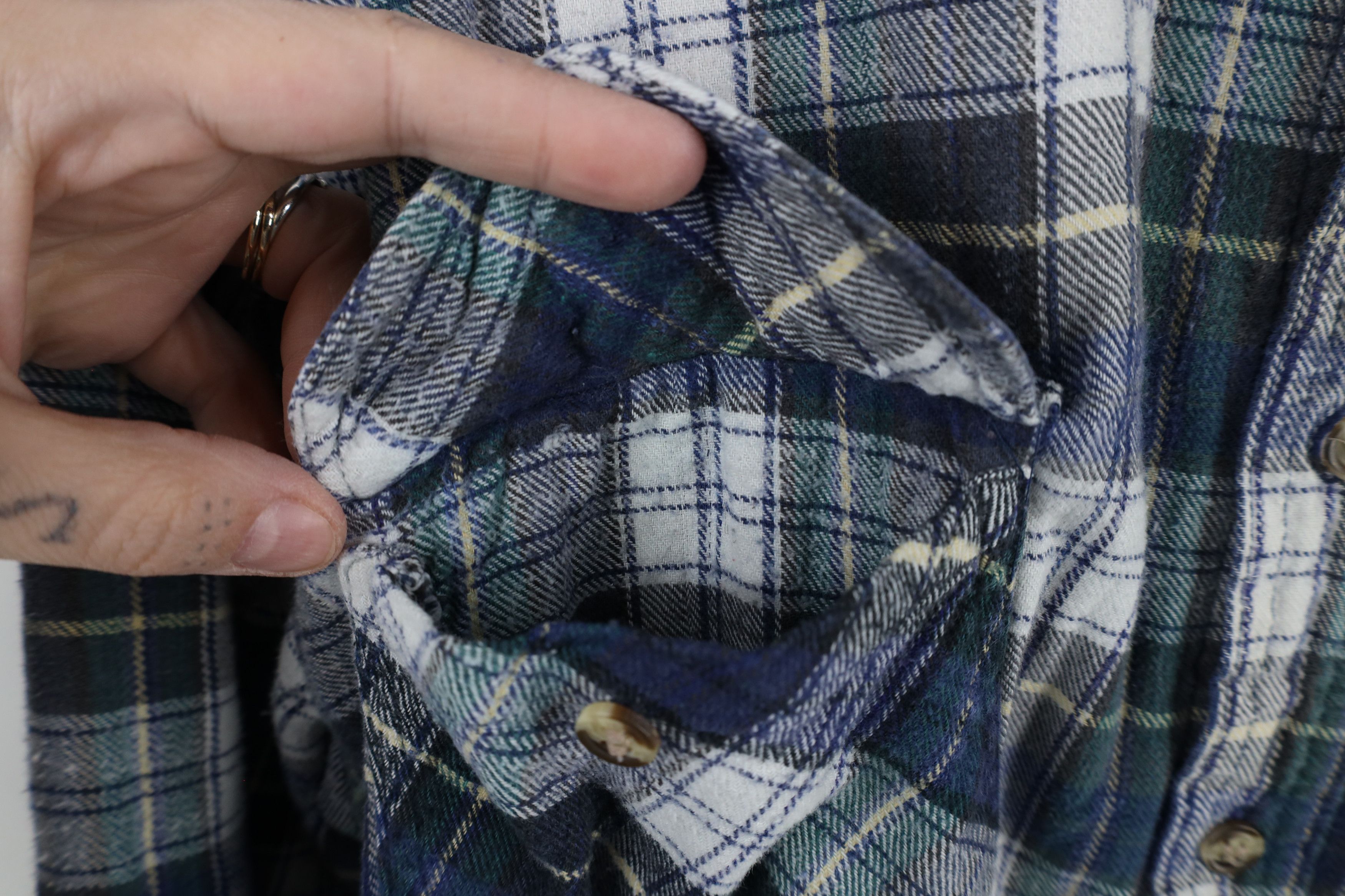 Vintage Vintage 90s Streetwear Lined Flannel Button Shirt Jacket Size US L / EU 52-54 / 3 - 5 Thumbnail