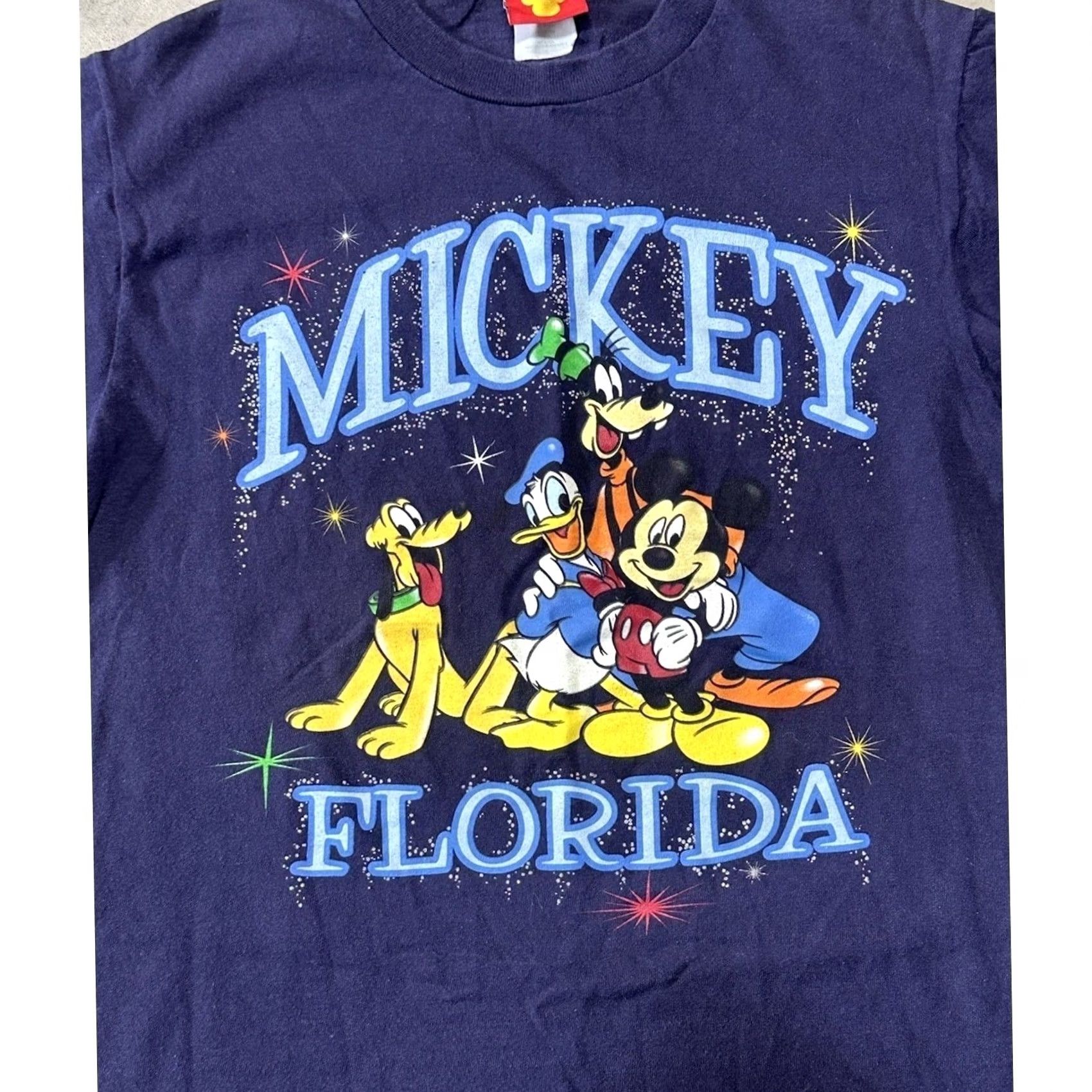 Disney VINTAGE Mickey Mouse Florida Shirt Disney 90s Navy S Men Short Sleeve Crew Neck Cotton Jerry Leigh XS? Size US S / EU 44-46 / 1 - 2 Thumbnail