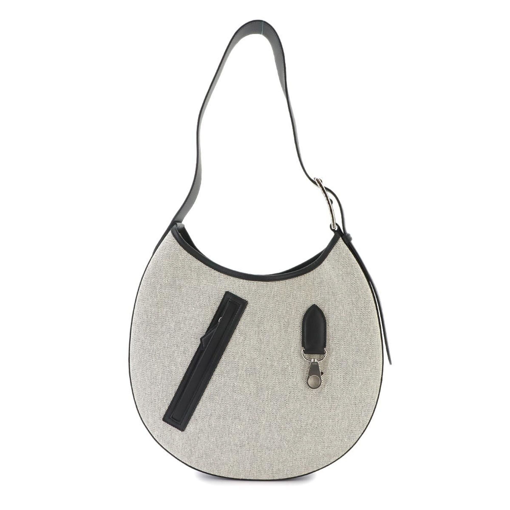 Hermes Hermes Arcon Shoulder Handbag, Toile H Swift Leather, Black, W Stamp, Silver Hardware Size ONE SIZE - 1 Thumbnail