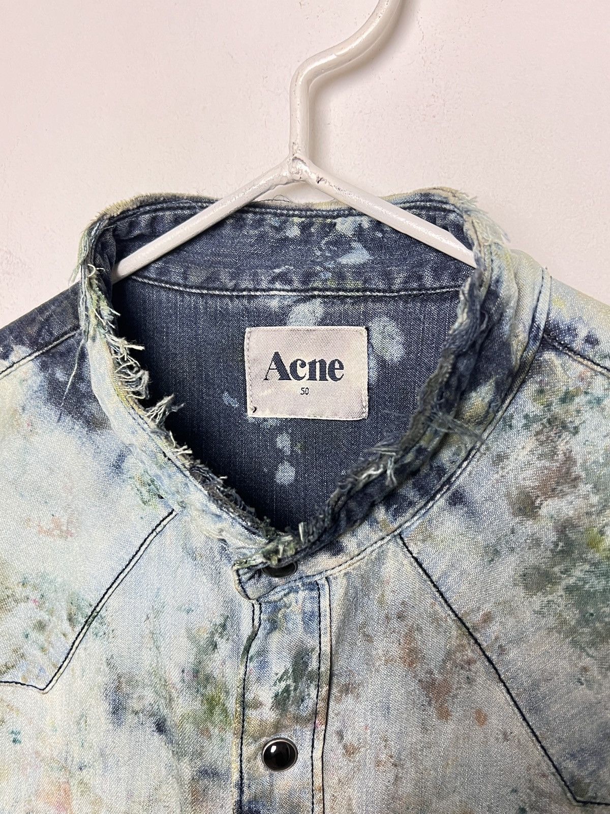 Acne Studios Vintage Acne Studios Denim Shirt Distressed Grunge opium Size US M / EU 48-50 / 2 - 4 Thumbnail