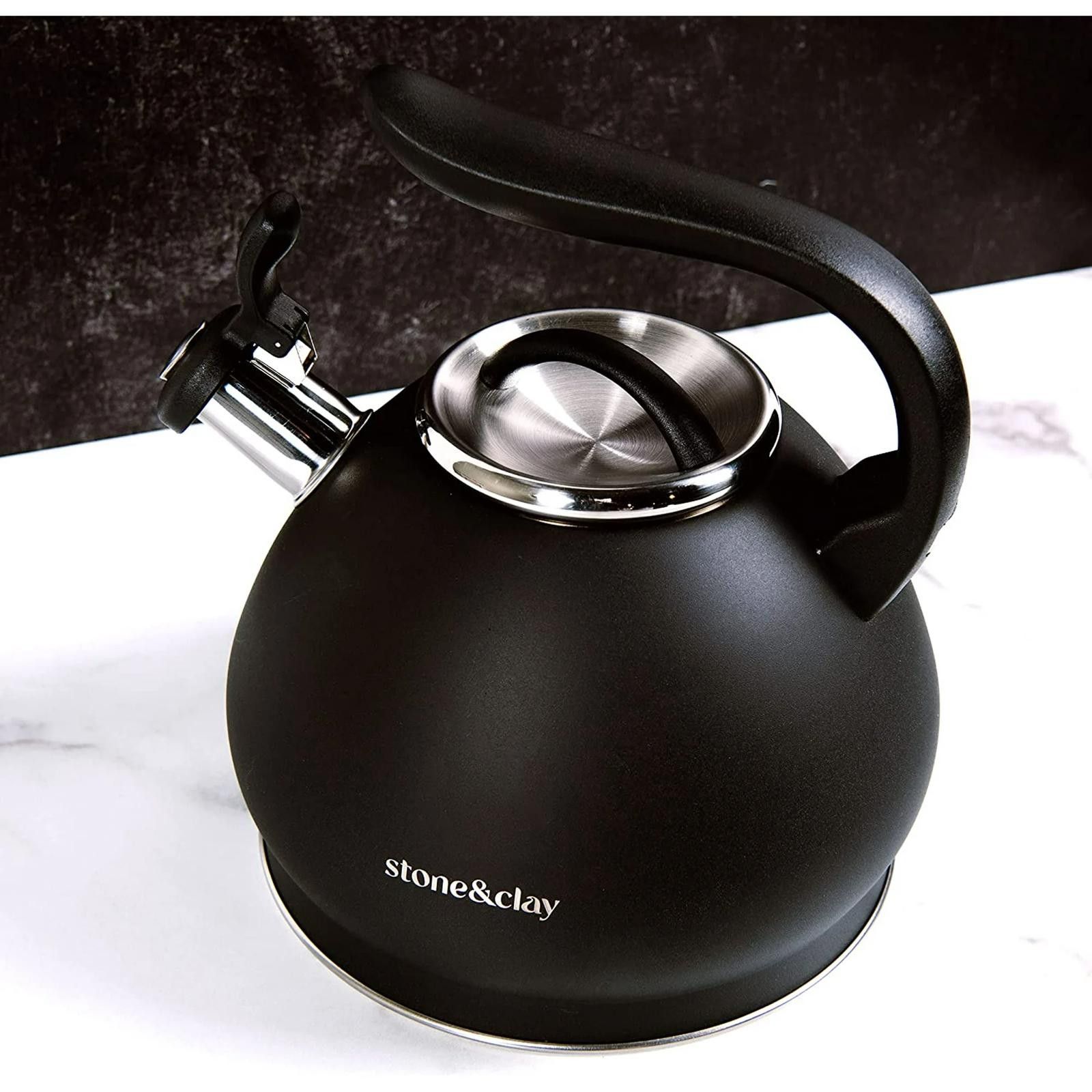 Designer Stone & Clay Whistling Tea Kettle Size ONE SIZE - 3 Thumbnail