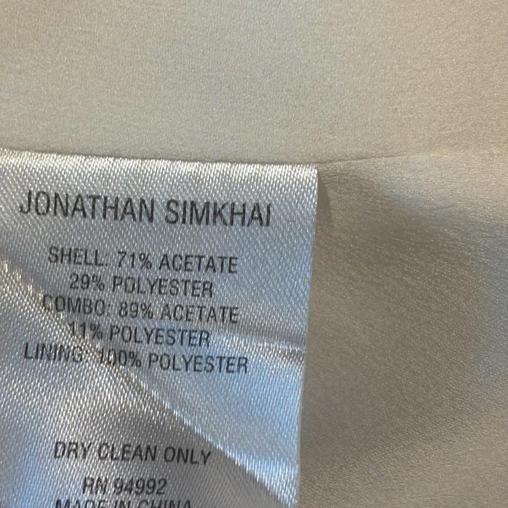 Jonathan Simkhai Jonathan Simkhai Double-Breasted Crepe Blazer White Size 4 Size S / US 4 / IT 40 - 12 Thumbnail