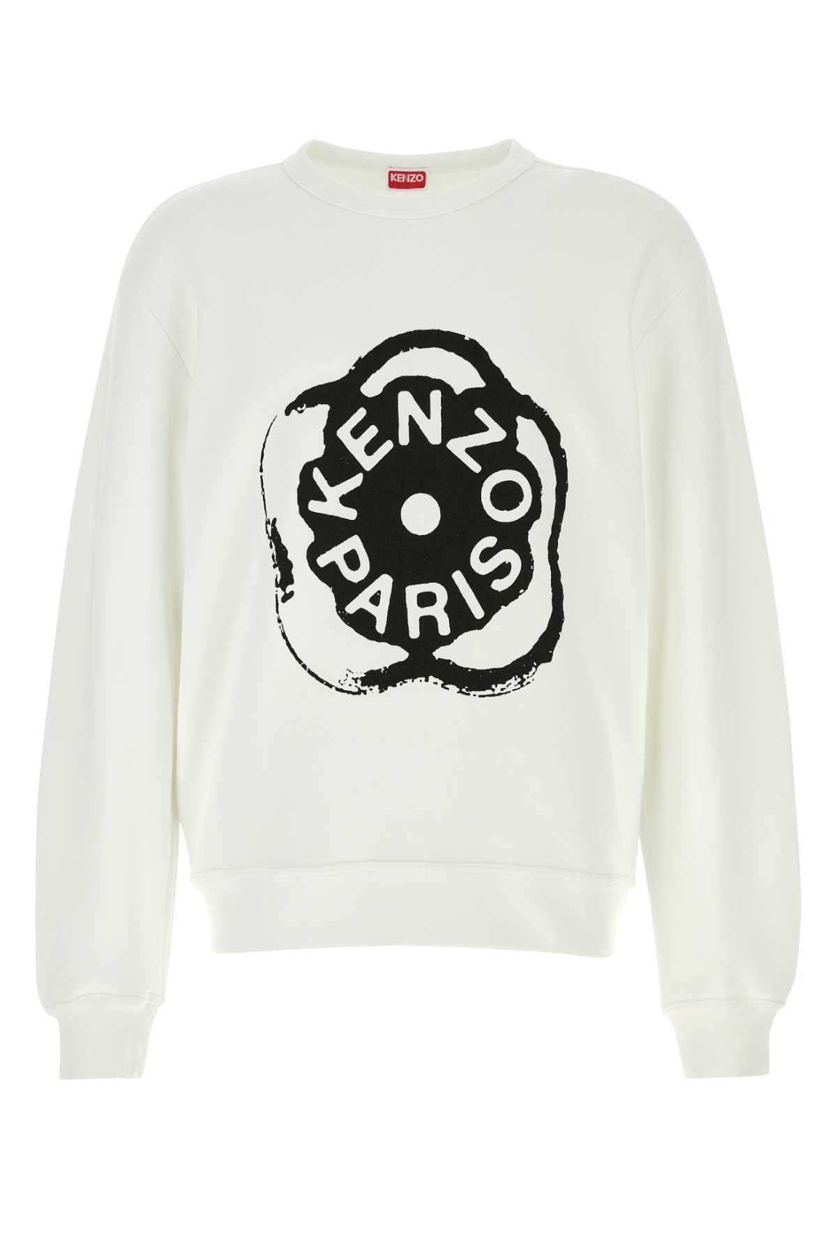 Kenzo White Cotton Sweatshirt Size US M / EU 48-50 / 2 - 1 Thumbnail