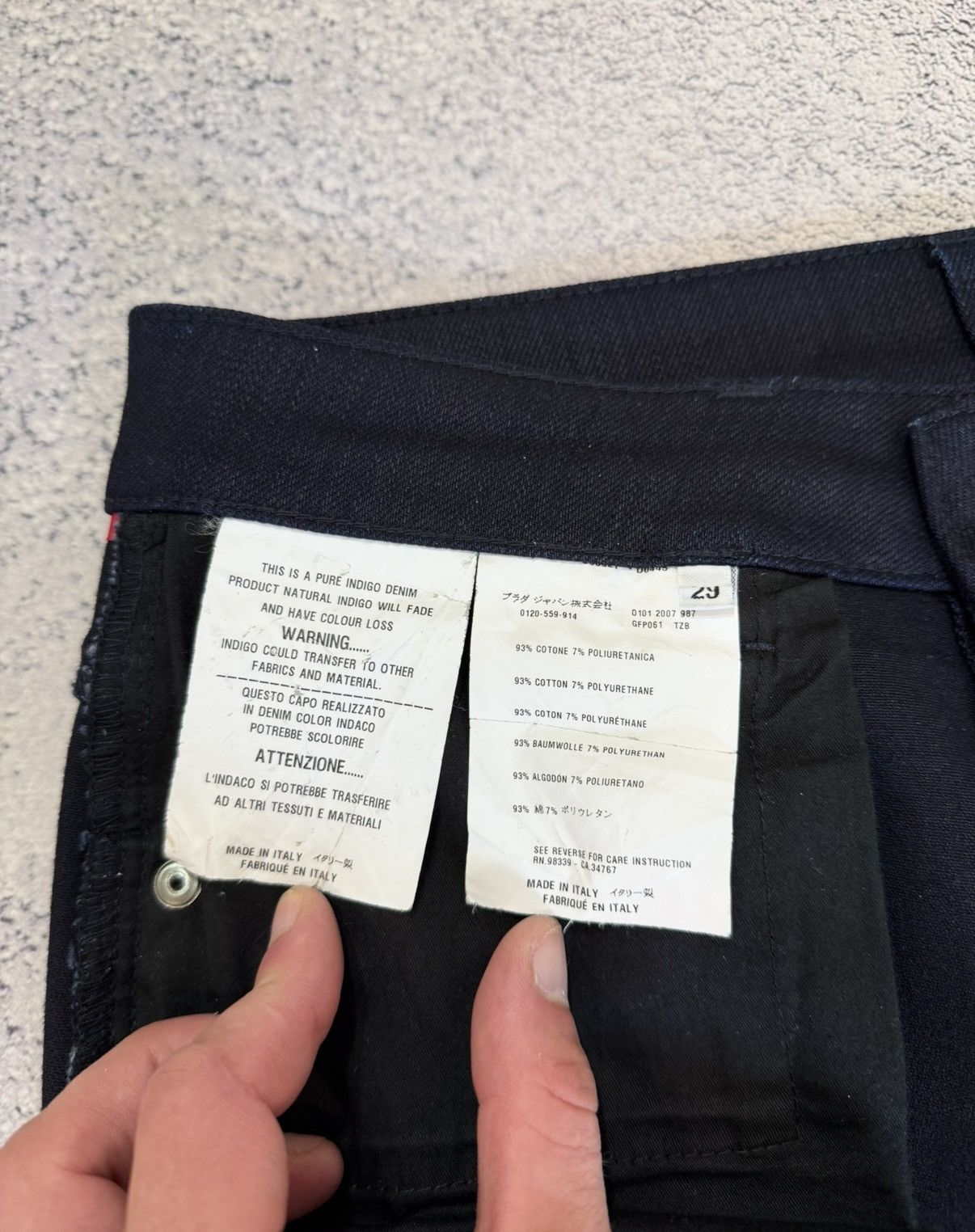 Prada Prada Women Jeans Straight Dark Indigo Denim Italy Size 29 Size 29" - 8 Thumbnail