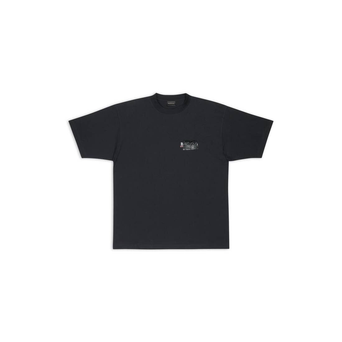 Balenciaga o1srvl11e0425 Gaffer T-Shirt Large Fit in Black Size XS / US 0-2 / IT 36-38 - 1 Thumbnail
