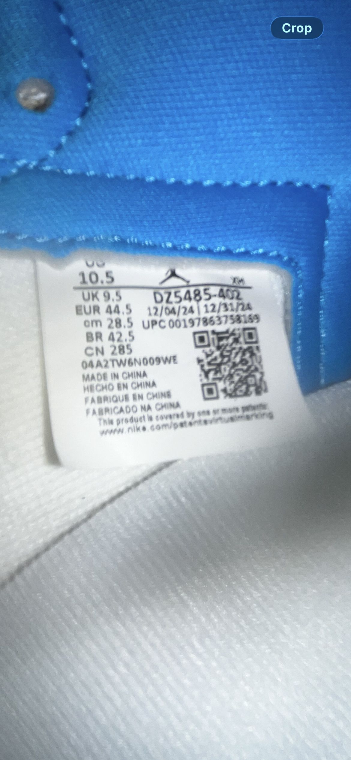 Nike Jordan 1 Retro High OG UNC Reimagined Size US 10.5 / EU 43-44 - 8 Thumbnail