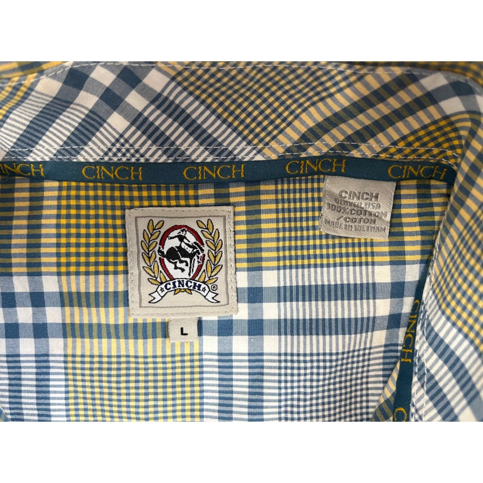 Vintage Cinch Men's Button-Down Plaid Shirt L Size US L / EU 52-54 / 3 - 6 Thumbnail