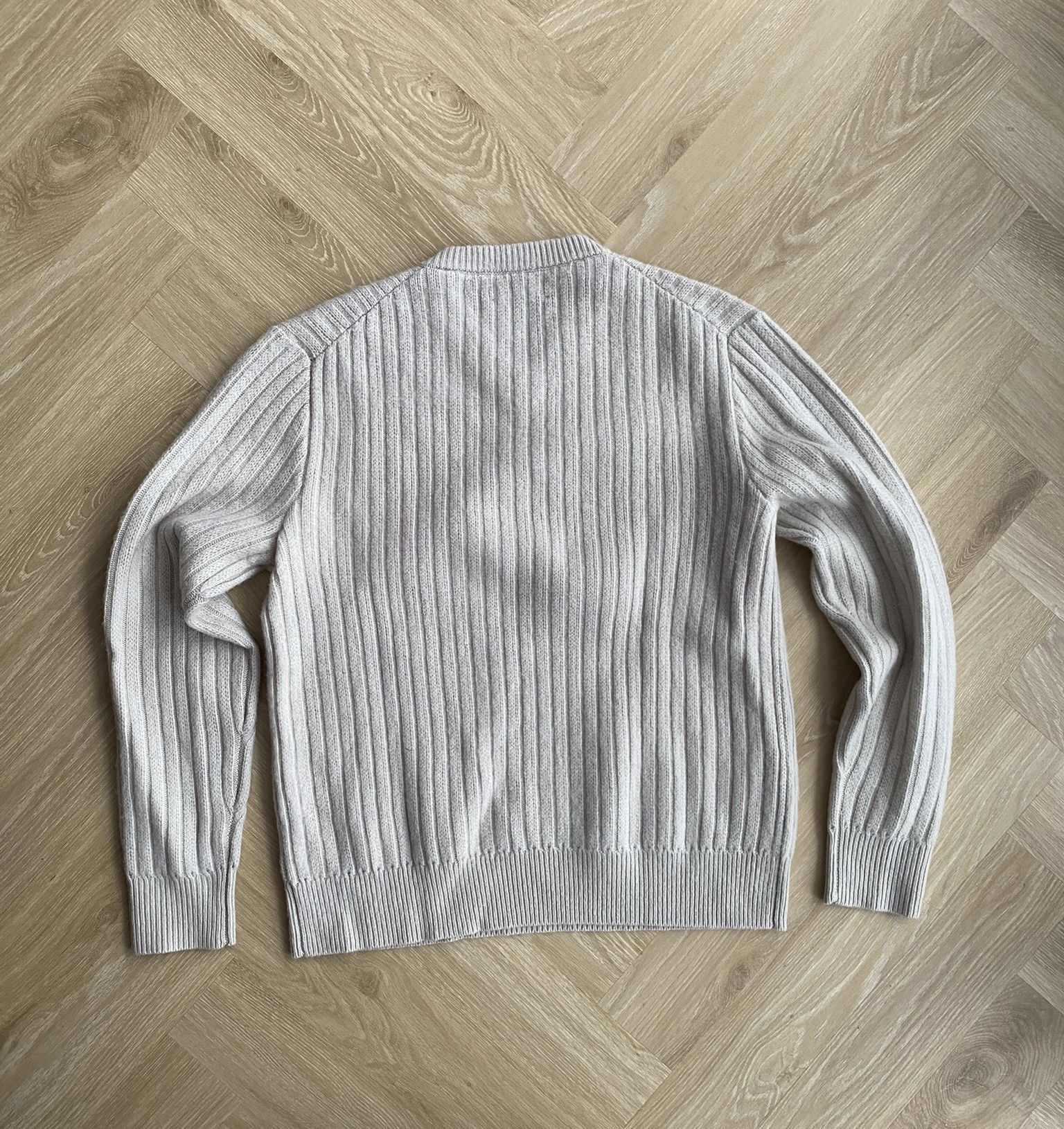 Wood Wood 48/M - Lambswool Cable V-Neck - Nature Size US M / EU 48-50 / 2 - 13 Thumbnail