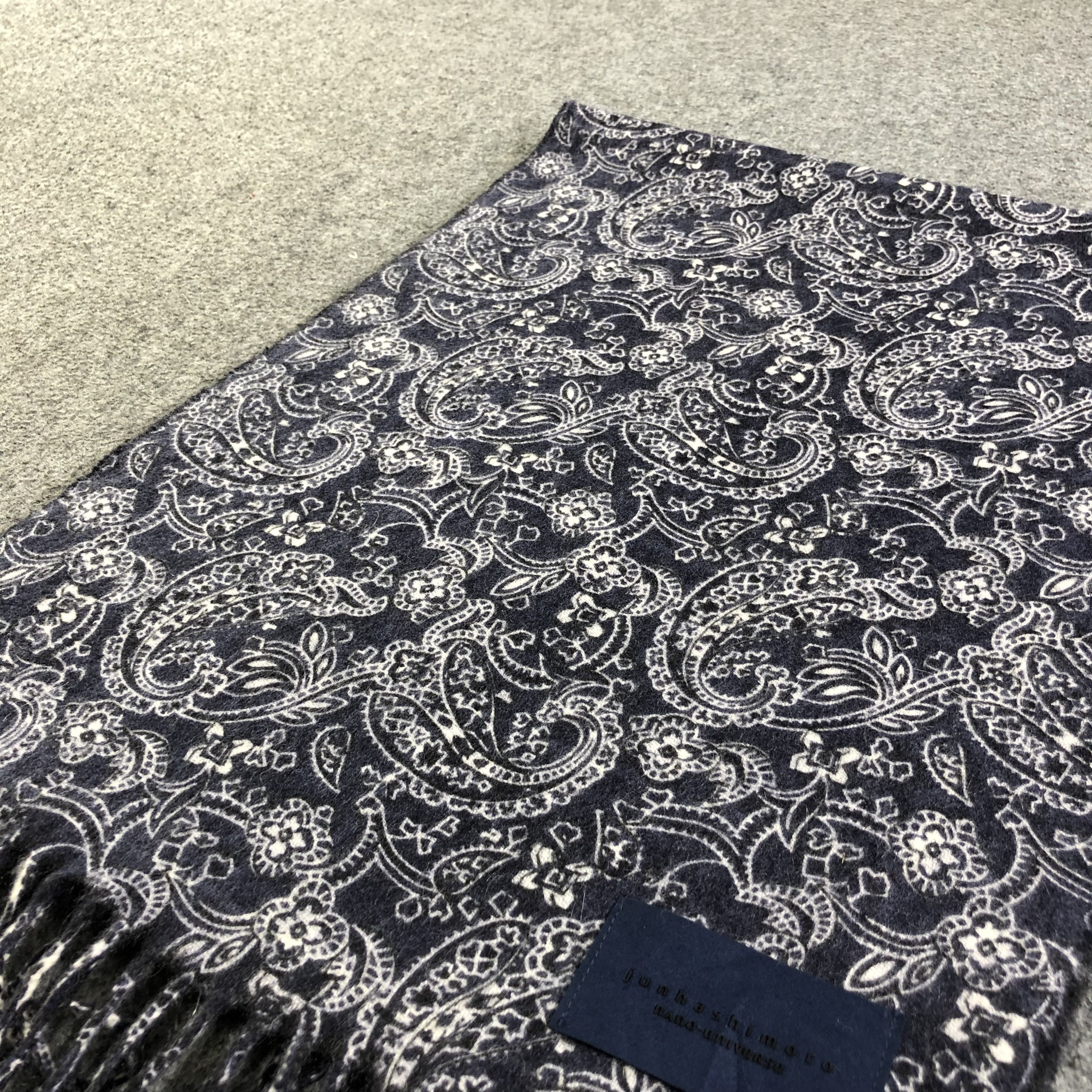 junhashimoto Junhashimoto Paisley Cashmere Scarf Muffler V1266 Size ONE SIZE - 3 Thumbnail