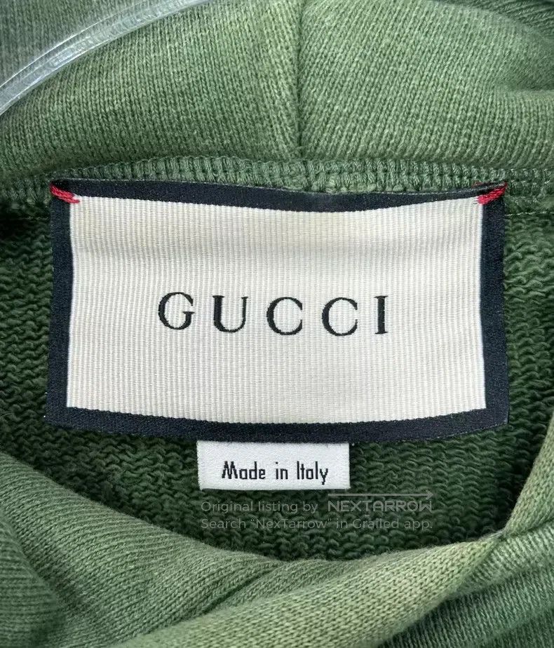 Gucci Gucci Green string 3m reflective hooded sweatshirt Size US S / EU 44-46 / 1 - 3 Thumbnail