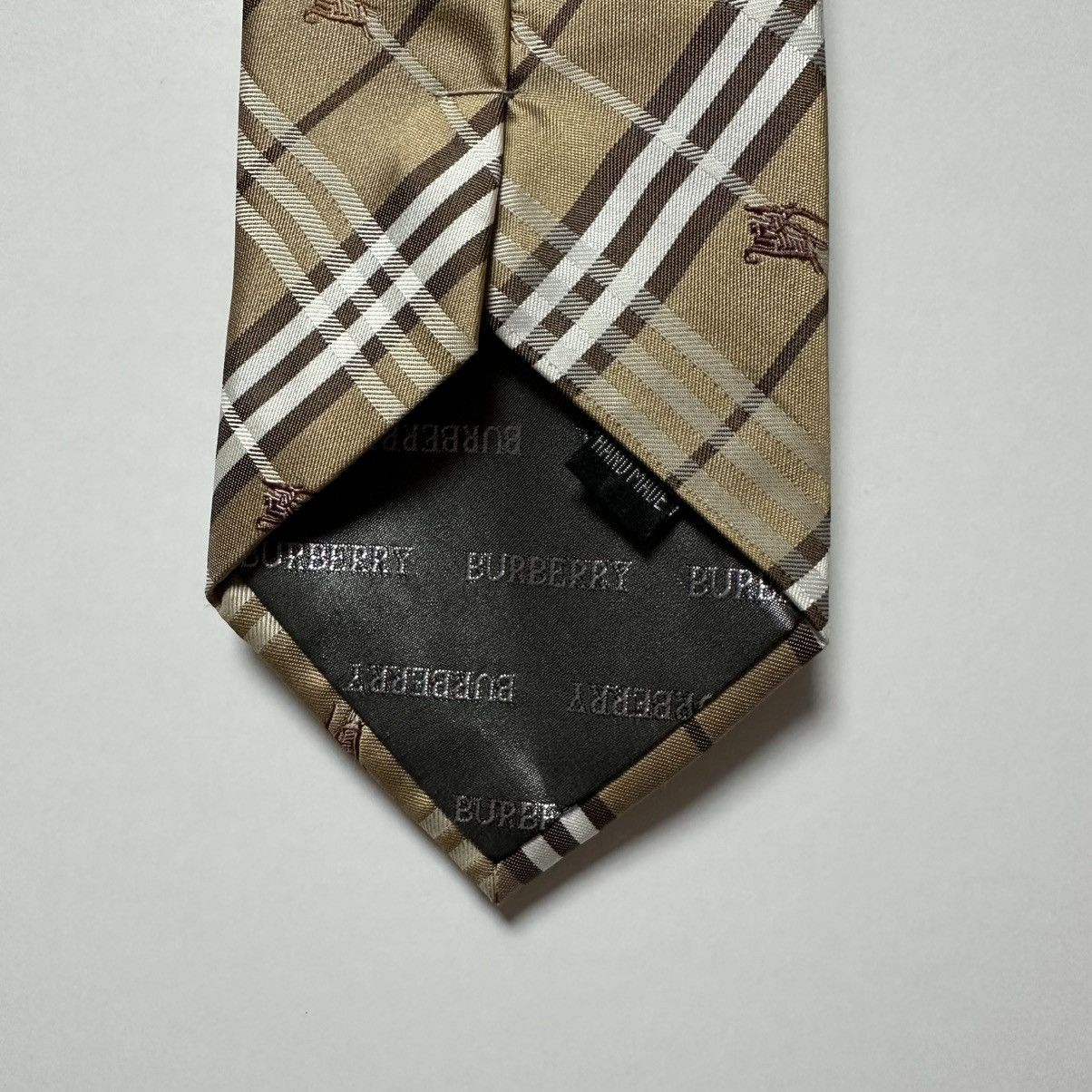 Burberry Burberry Silk Tie Luxury Monogram Size ONE SIZE - 7 Thumbnail