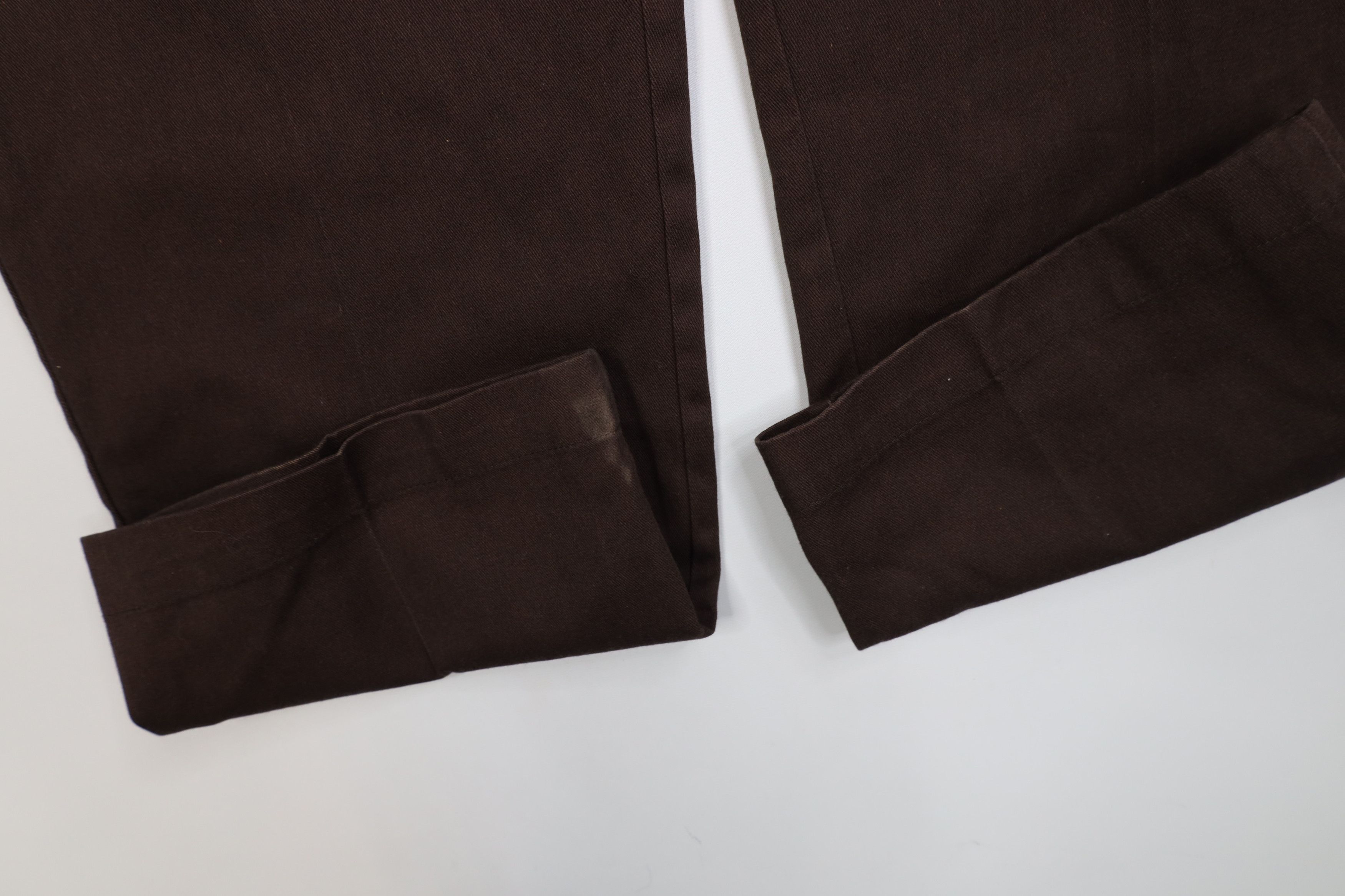 Dickies Vintage 90s Dickies Baggy Wide Leg Pants Brown Workwear Size US 38 / EU 54 - 7 Thumbnail