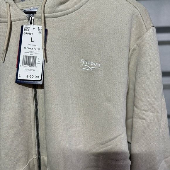 Designer × Reebok NWT REEBOK FLEECE CREAM FULL ZIP HOODIE SZ LARGE L Size US L / EU 52-54 / 3 - 2 Thumbnail