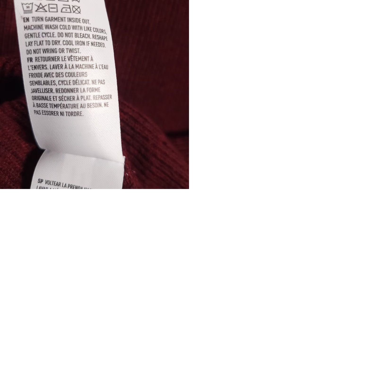 American Eagle Outfitters American Eagle Outfitters Sweater Women's XS Burgundy Mock Neck Pullover Casual Knit Lightweight Long Sleeve Size XS / US 0-2 / IT 36-38 - 9 Thumbnail