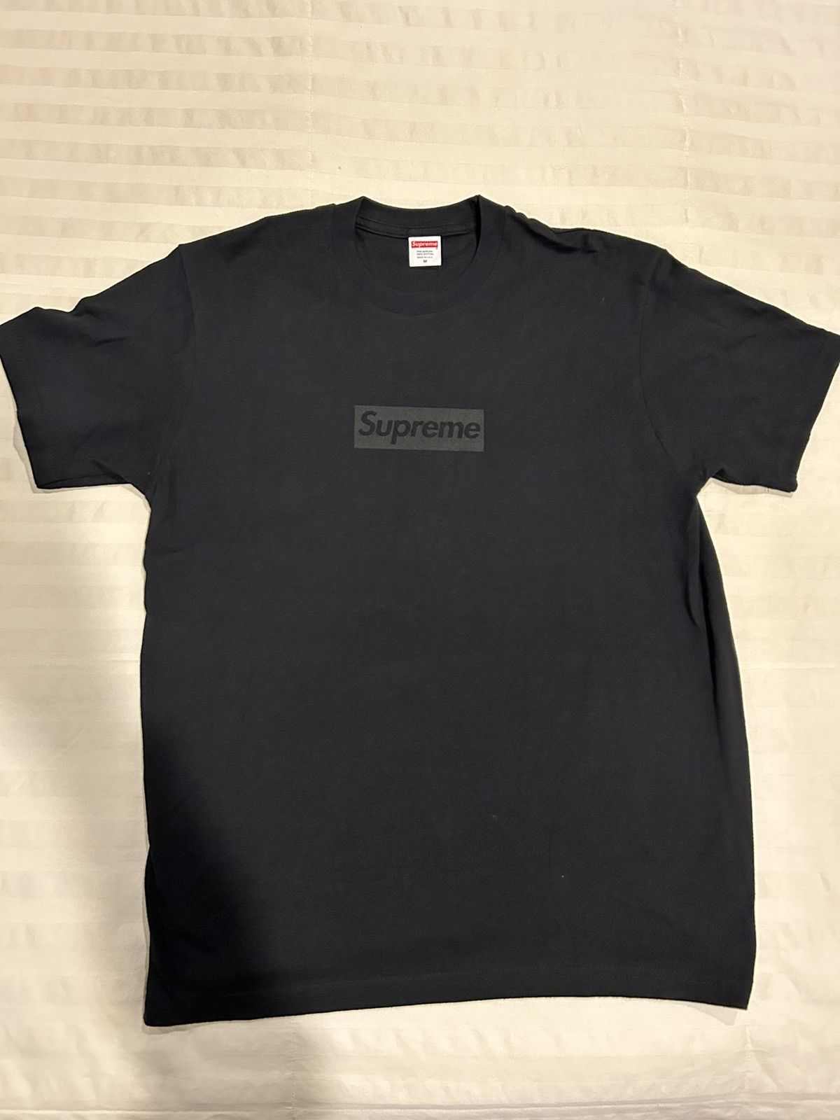 Supreme Supreme Tonal Box Logo Tee Shirt Black Size Medium Grailed