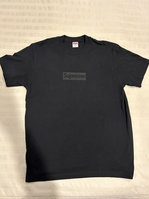 Supreme Supreme Tonal Box Logo Tee Shirt Black Size Medium | Grailed