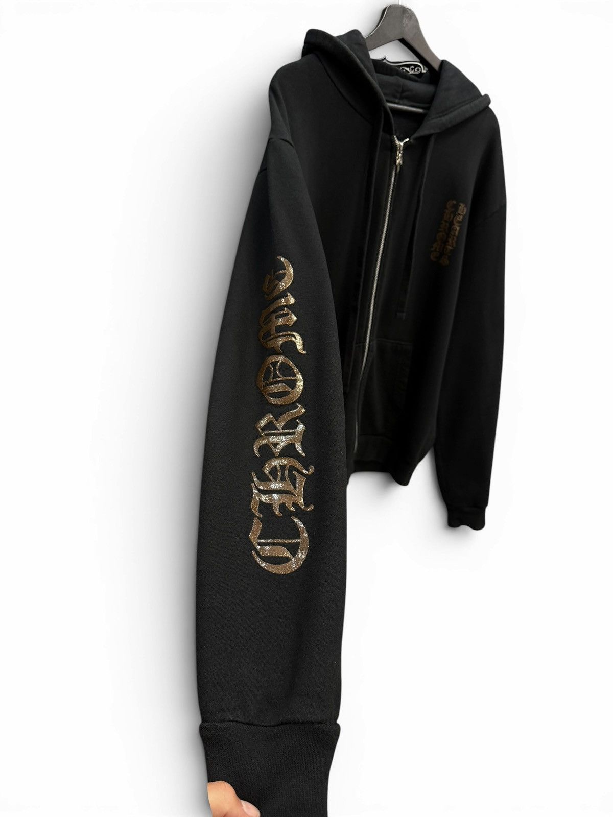 Chrome Hearts Chrome Hearts Brown Glitter Zip Up Hoodie Size US S / EU 44-46 / 1 - 5 Thumbnail