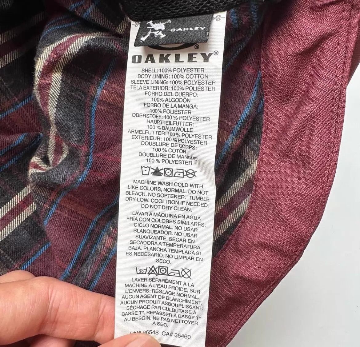 Oakley Oakley Wine Red Rare Ski/Snowboard Jacket L Size US L / EU 52-54 / 3 - 7 Thumbnail