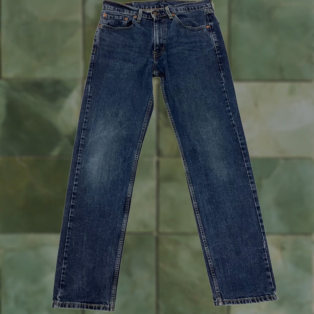 Levi's Levi’s 505 Jeans Mens 32W 31L Blue Regular Straight Leg Stretch Denim Red Tab Size US 32 / EU 48 - 1 Thumbnail