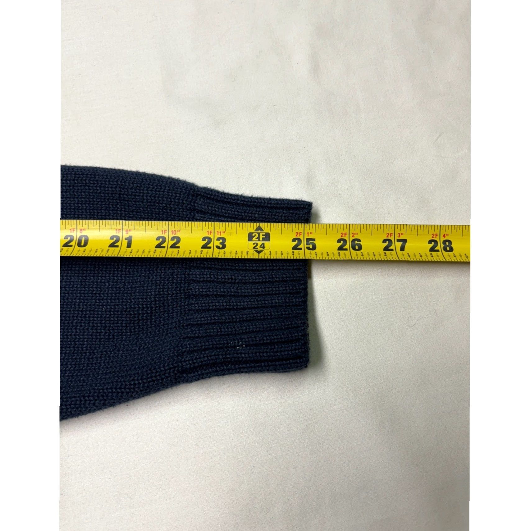 Vintage LL Bean L-Tall 1/4 Zip Sweater Navy Blue Knit Pullover Mens Size US L / EU 52-54 / 3 - 7 Thumbnail