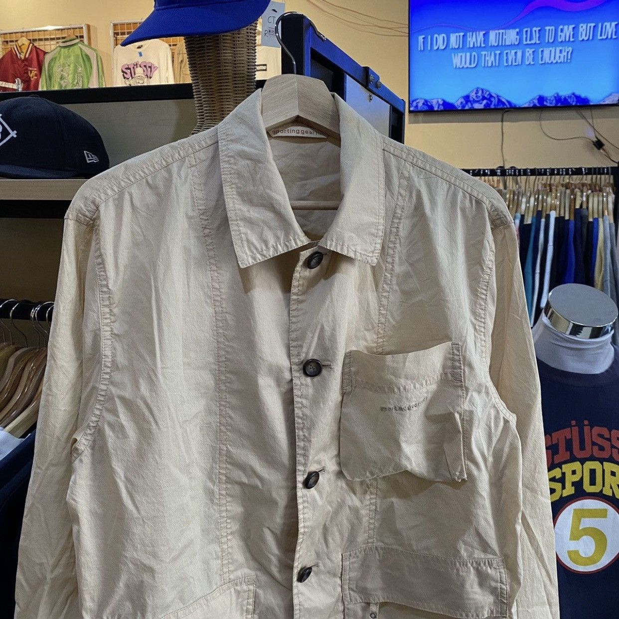 Hai Sporting Gear Vintage Hai Sporting Gear Issey Miyake Beige Worker Jacket Size US M / EU 48-50 / 2 - 3 Thumbnail