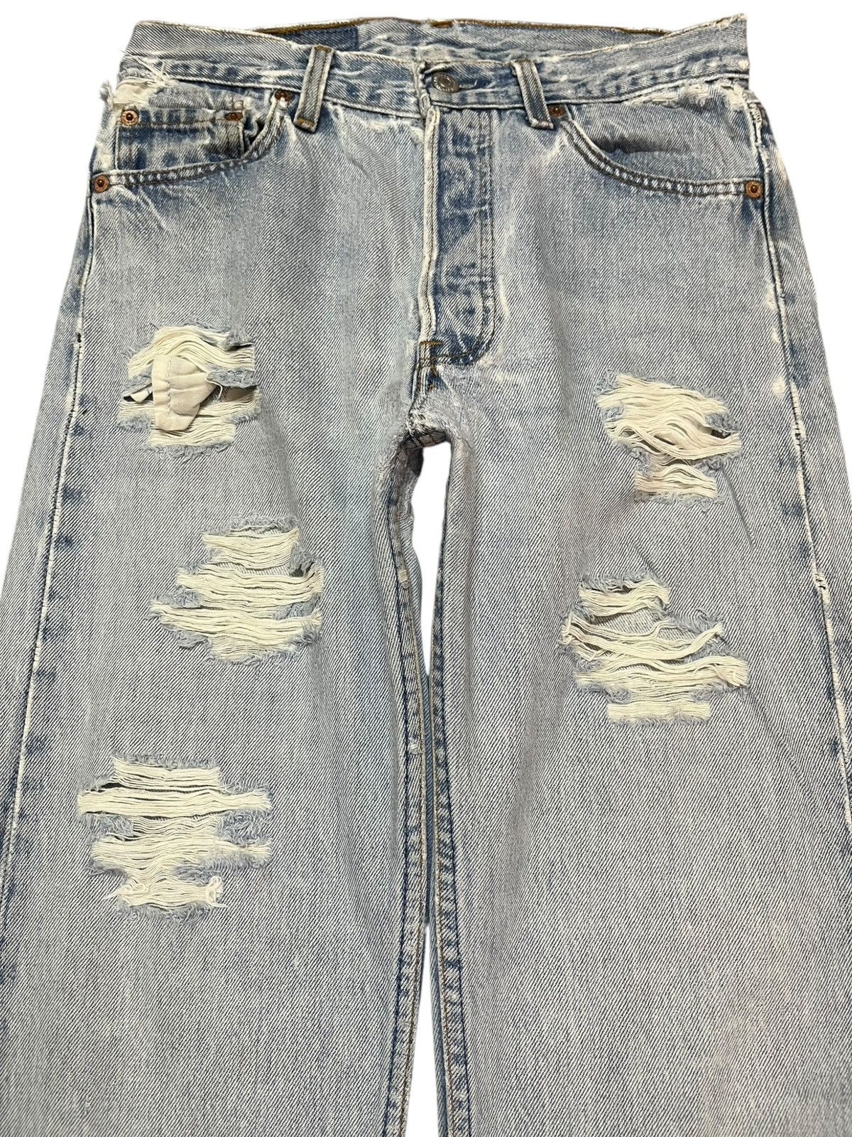 Levi's Vintage Clothing Vintage Levi’s 501 Faded Distressed Denim Size US 28 / EU 44 - 2 Thumbnail