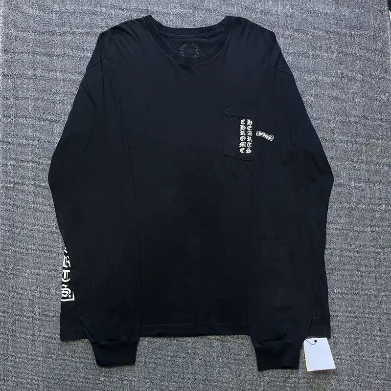 Chrome Hearts Chrome Hearts Black Long Sleeve Cotton Tee 0089 Size US XXL / EU 58 / 5 - 1 Thumbnail