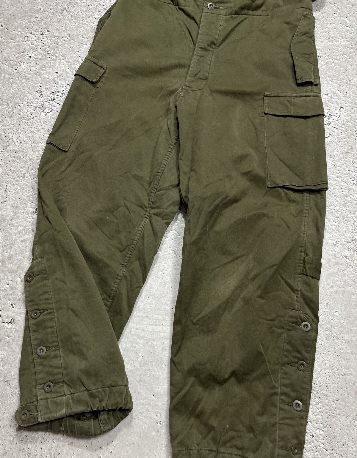 Other Vintage Austrian Army Field Overalls Olive Green Cargo Pants Size US 36 / EU 52 - 2 Thumbnail
