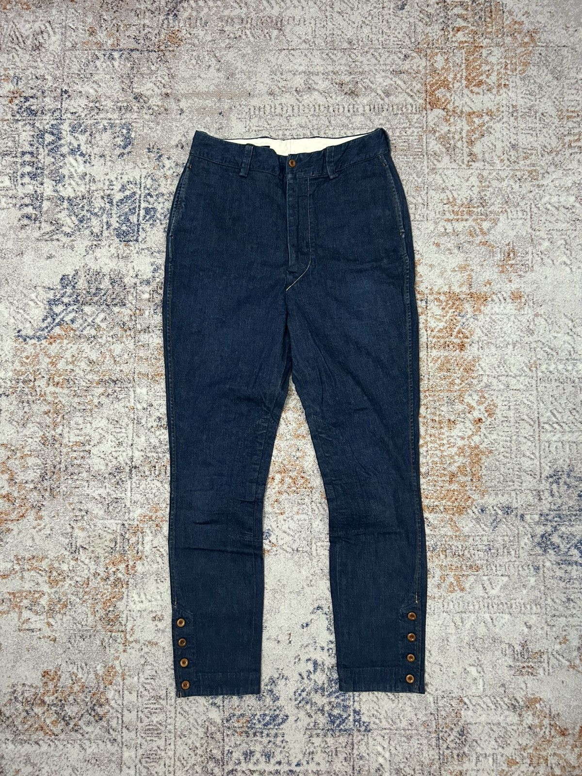 45rpm 45Rpm Japan Denim Bottom button Pants Size US 27 - 1 Thumbnail