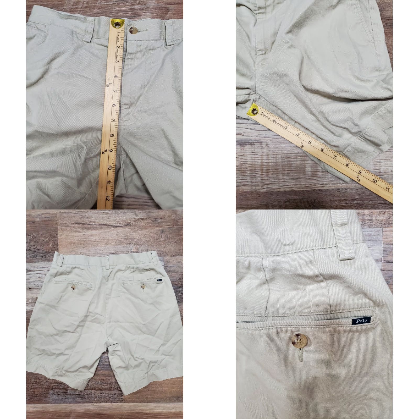 Polo Ralph Lauren Polo Ralph Lauren Chino Shorts Men Size 32 Classic Fit 9" Inseam Beige Cotton Pocket Zip Front Flat Front Pockets Casual Modern Hipster Vintage No N/A Size US XS / EU 42 / 0 - 8 Thumbnail