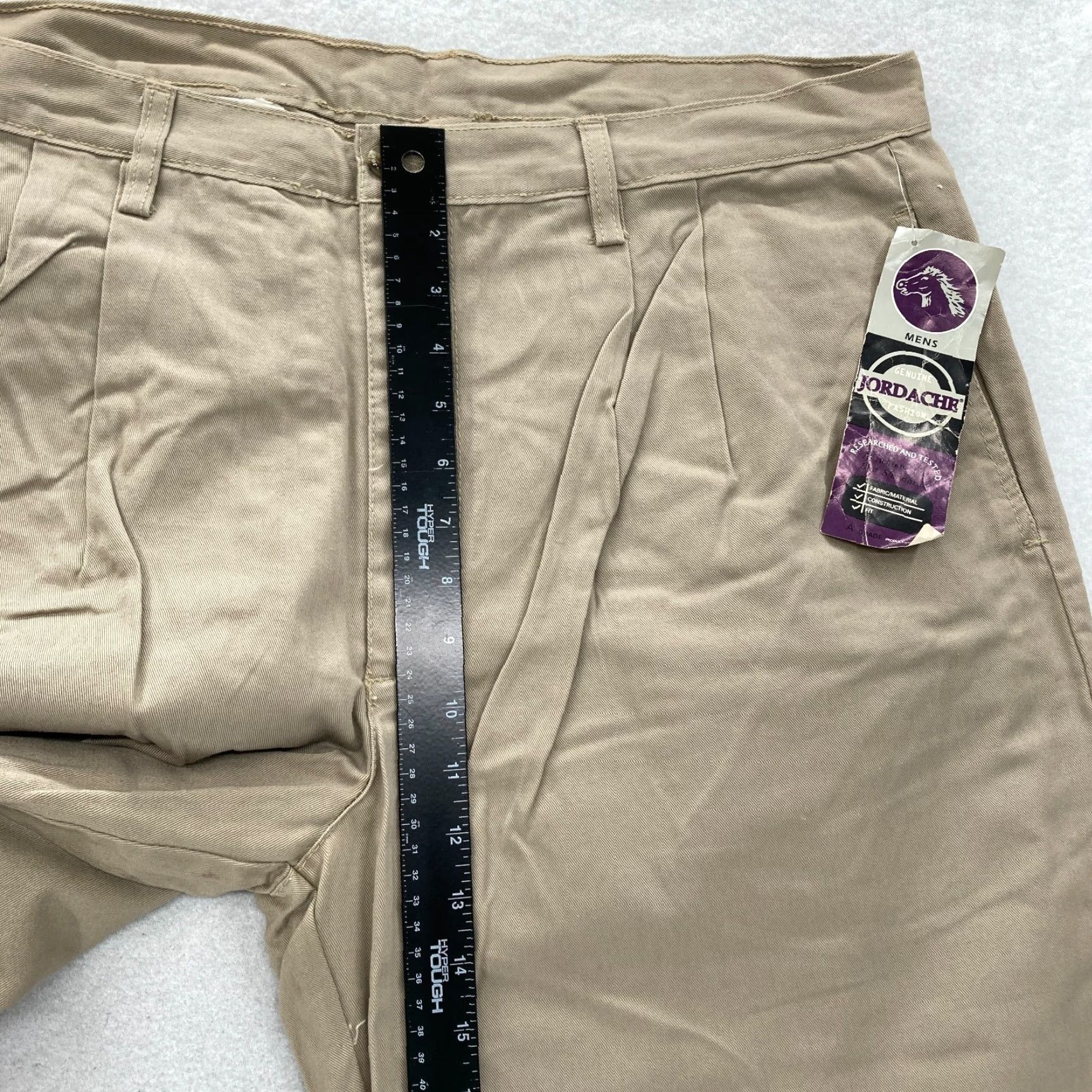 Jordache VINTAGE Jordache Urban Fatigues Chino Pants Mens 38x34 Beige Relaxed Taper NWT Size US 38 / EU 54 - 7 Thumbnail