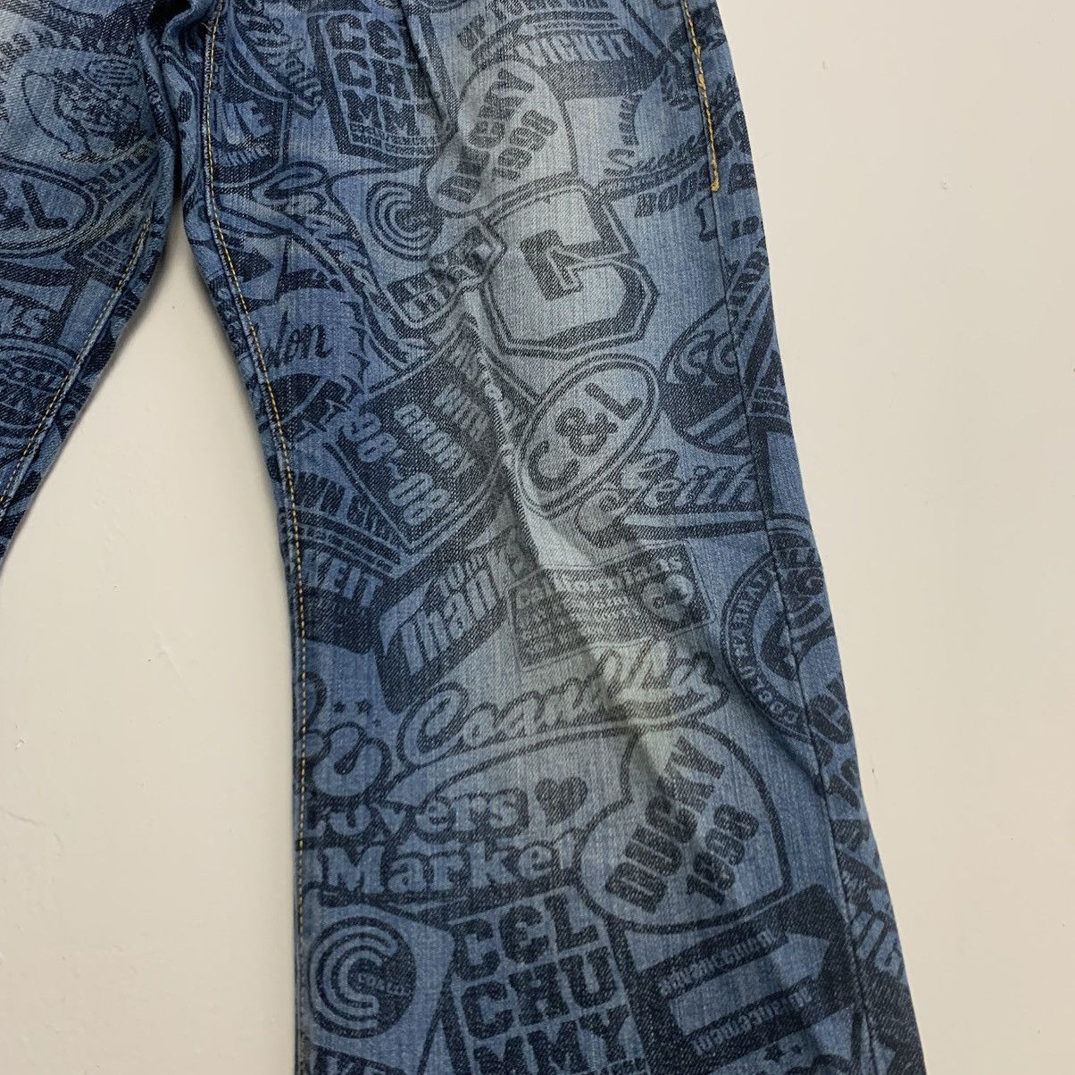 If Six Was Nine Rare Co&Lu Jeans Allover Graphic Print Denim Size US 30 / EU 46 - 6 Thumbnail